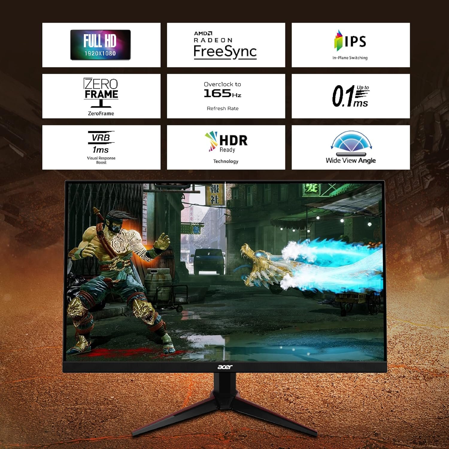 Acer Nitro Vg240ys 23 8 Inch Ips Full Hd 1920x1080 Gaming Lcd Monitor