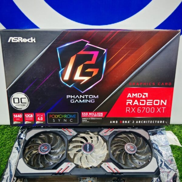 Graphic Card AMD Redeon Rx 6700 xt 12gb Ddr6 AsRock Phantom Gaming OC Edition
