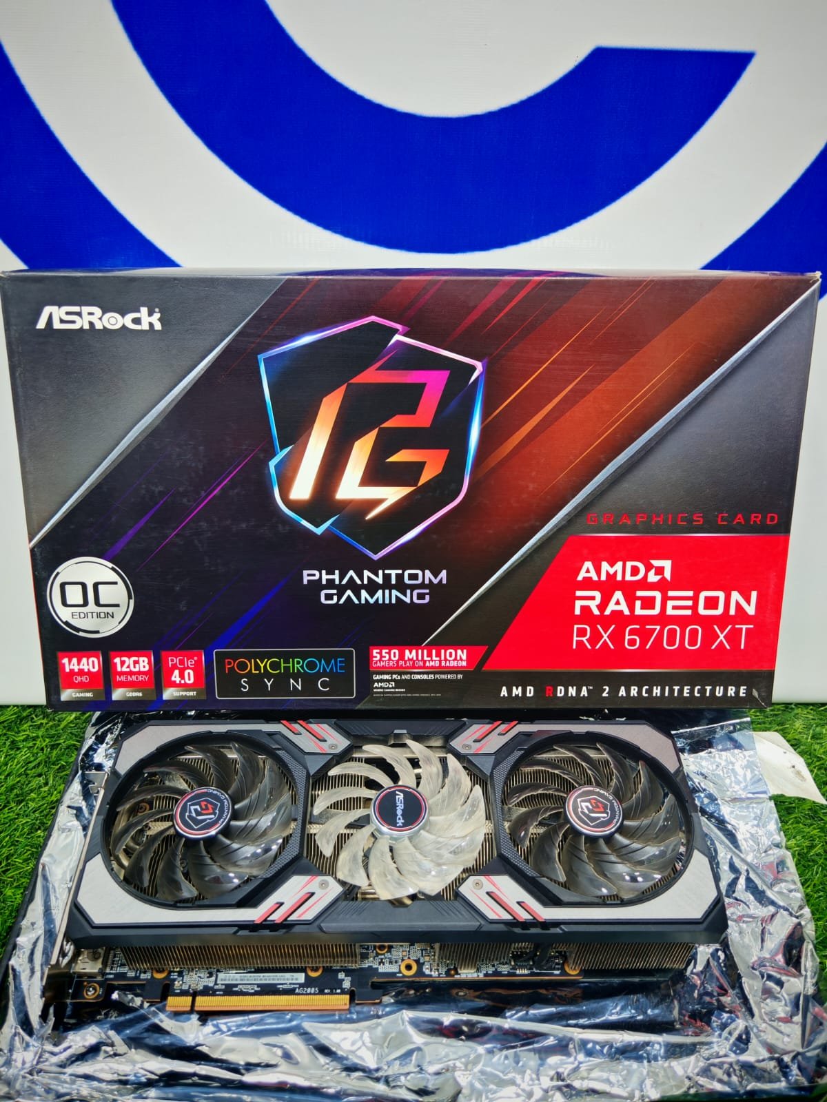 Graphic Card AMD Redeon Rx 6700 xt 12gb Ddr6 AsRock Phantom Gaming OC Edition