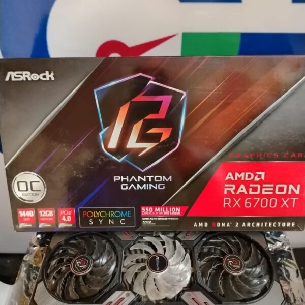Graphic Card AMD Redeon Rx 6700 xt 12gb Ddr6 AsRock Phantom Gaming OC Edition