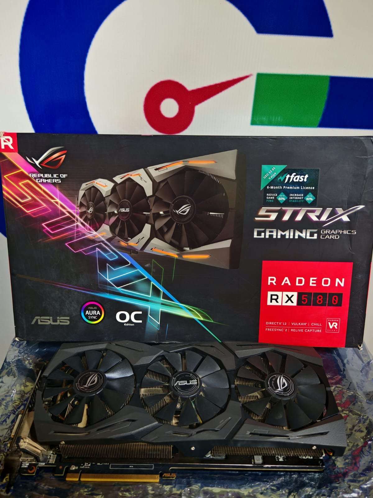 Rx580 His 580 8gb Graphic Card AMD Redeon ASUS ROG Strix Radeon RX