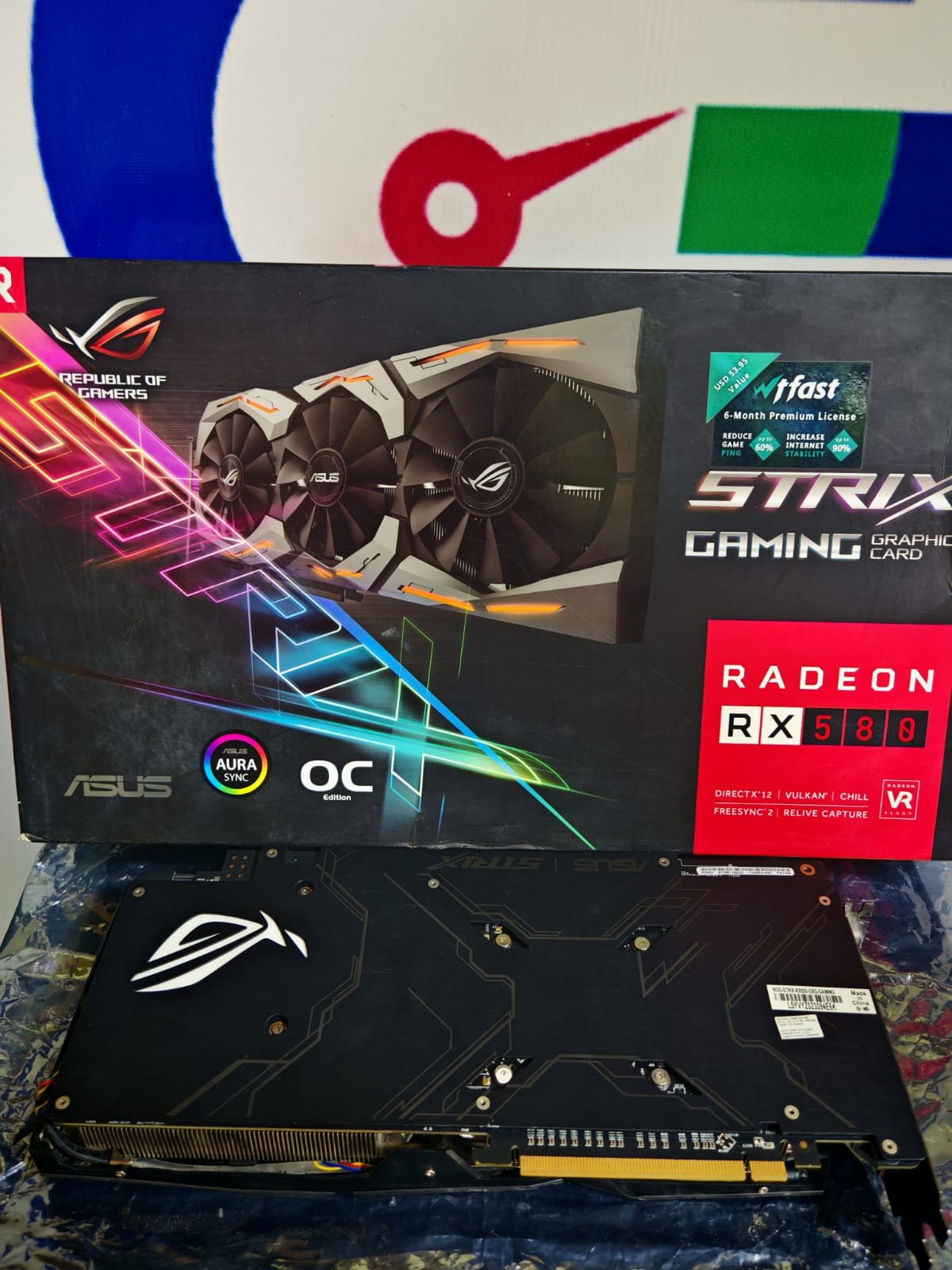 Graphic Card AMD Redeon ASUS ROG Strix Radeon RX 580 OC Edition 8GB ...