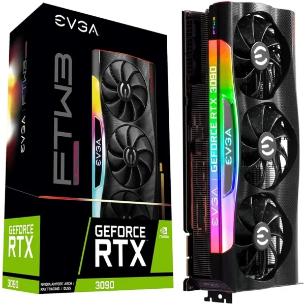 Graphic Card Nvidia Geforce Rtx 3090 24gb Ddr6X Evga Ftw3 Ultra