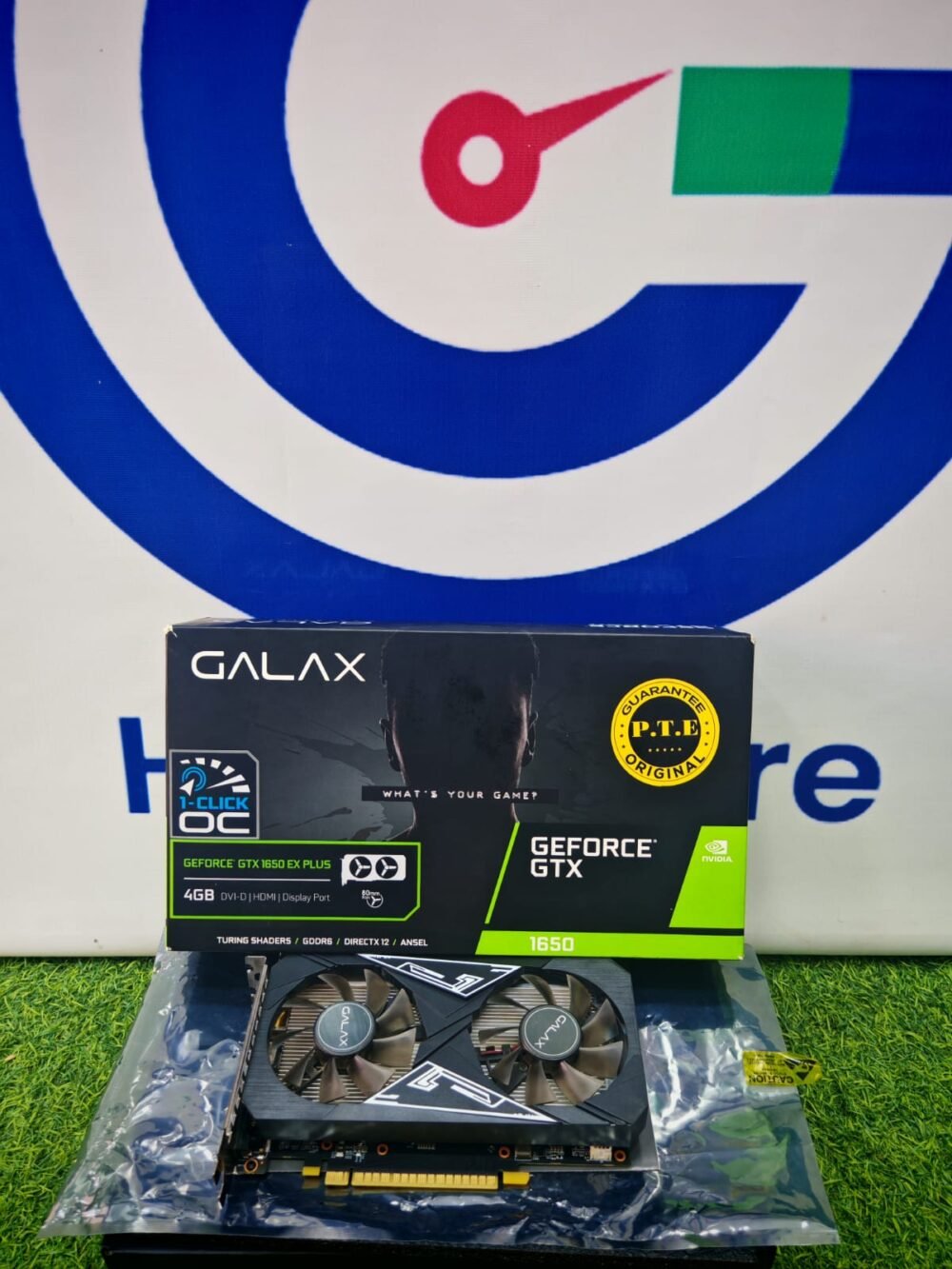 Galax Nvidia Geforce GTX 1650 4GB GDDR6 EX Plus 1-Click OC Dual Fan Graphics Card With Original Box