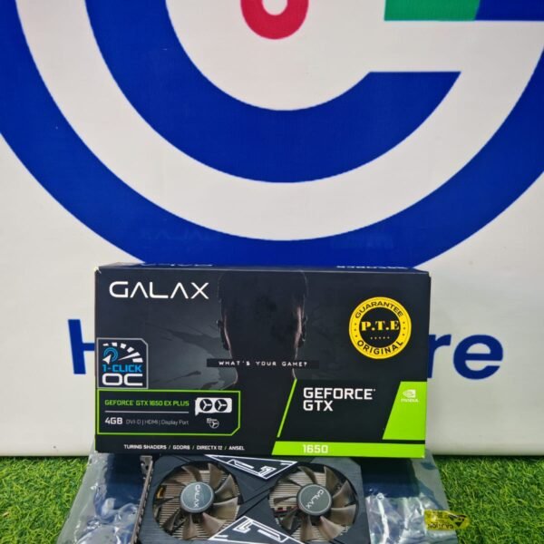 Galax Nvidia Geforce GTX 1650 4GB GDDR6 EX Plus 1-Click OC Dual Fan Graphics Card With Original Box