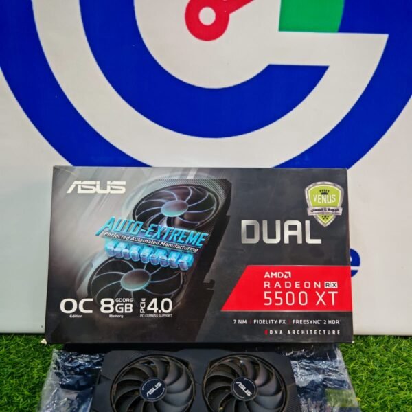 Asus Amd Redeon Rx 5500 Xt 8gb Gddr6 Dual Fan Graphics Card Black