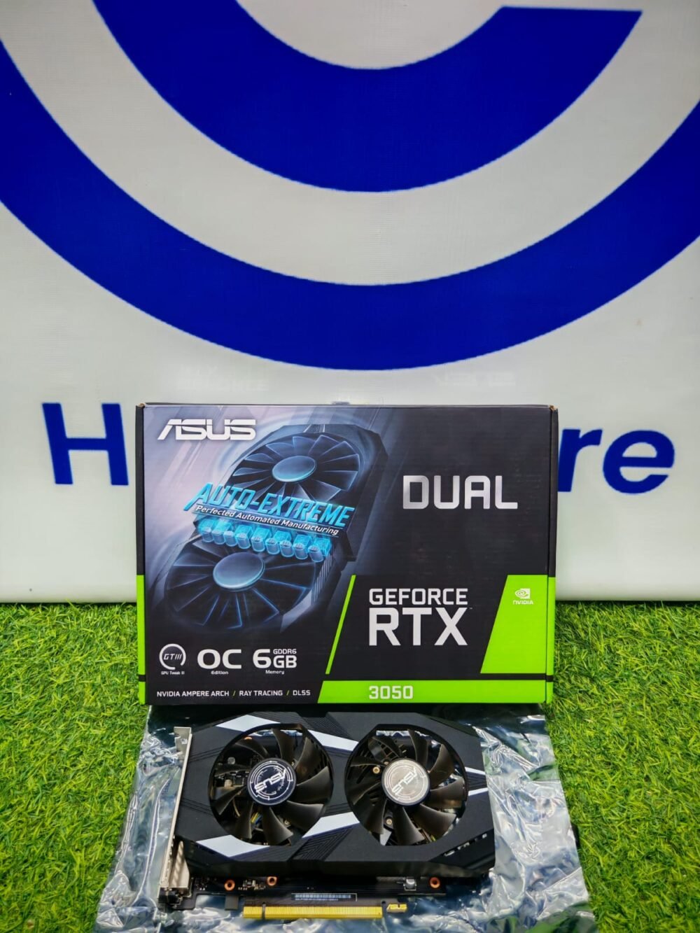 Asus Nvidia Geforce RTX 3050 6GB GDDR6 Dual OC Edition Dual Fan Graphics Card Black With Original Box
