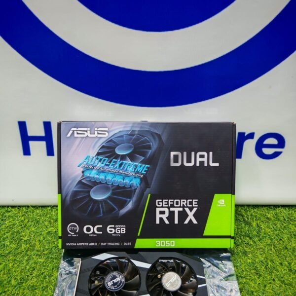 Asus Nvidia Geforce RTX 3050 6GB GDDR6 Dual OC Edition Dual Fan Graphics Card Black With Original Box
