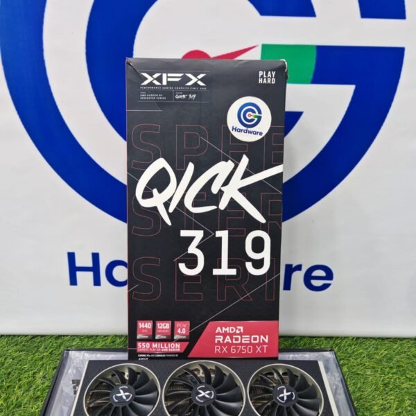 Graphic Card Amd Redeon Rx 6750 Xt 12gb Ddr6 Xfx Speedster Qick 319 Triple Fan
