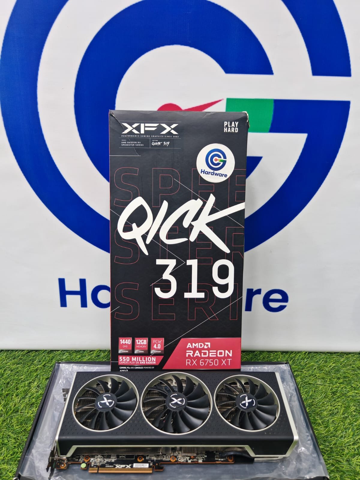 Graphic Card Amd Redeon Rx 6750 Xt 12gb Ddr6 Xfx Speedster Qick 319 Triple Fan