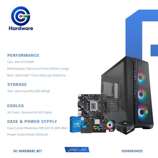 Intel Core i5 12400F 16GB RAM 240GB SSD Desktop PC Build