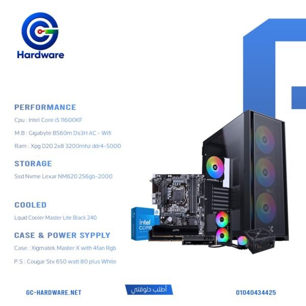 Intel Core i5-11600KF 16GB RAM 256GB NVMe B560 Desktop PC Build With Box