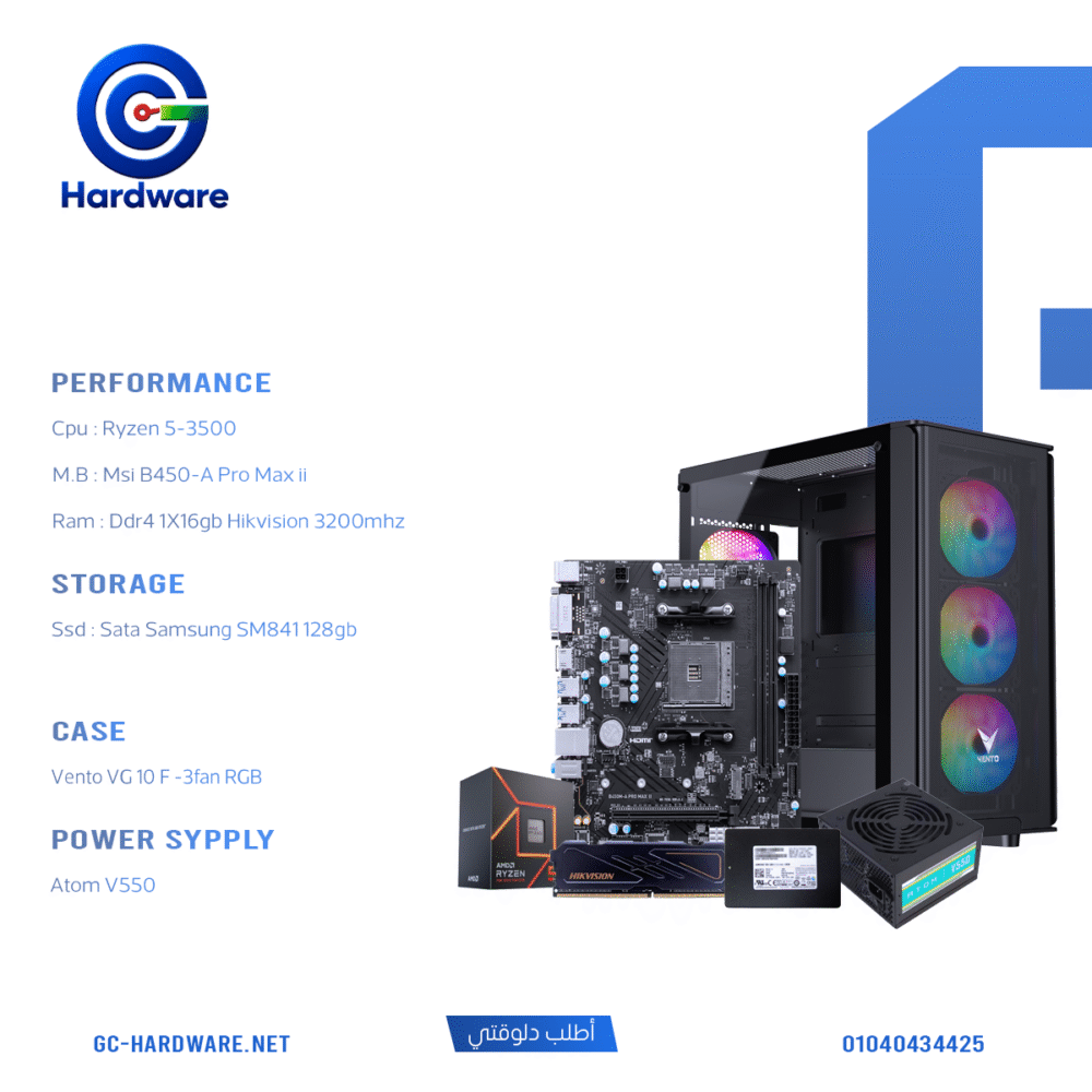 AMD Ryzen 5 3500 16GB RAM 128GB SSD B450 Desktop PC Build
