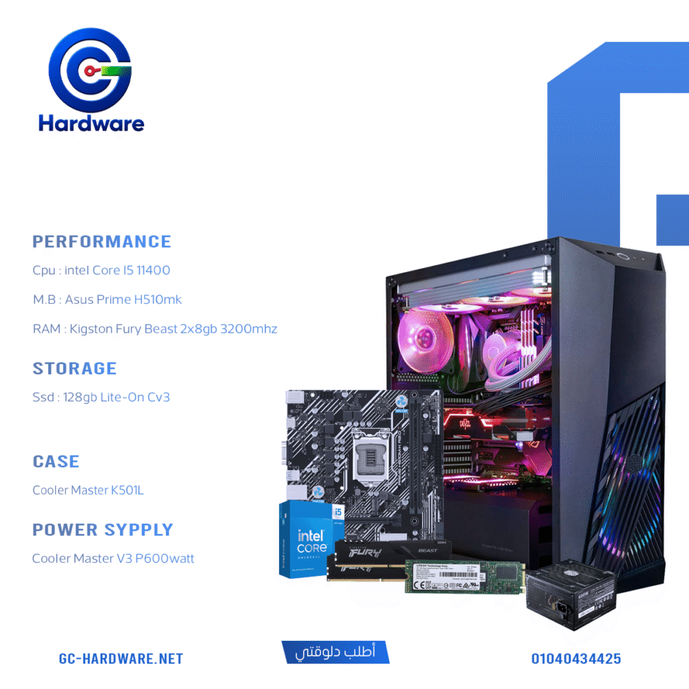 Intel Core i5-11400 16GB RAM 128GB SSD H510 Desktop PC Build