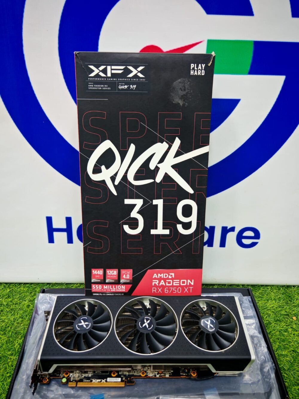 XFX AMD Radeon RX 6750 XT 12GB GDDR6 Speedster QICK 319 Triple Fan Graphics Card With Original Box
