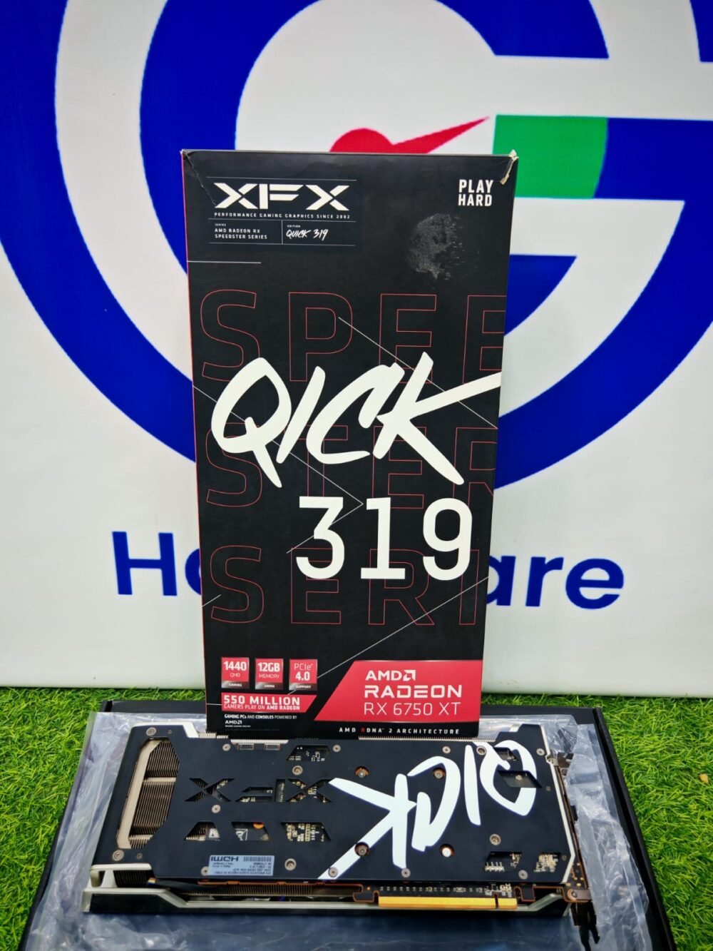 XFX AMD Radeon RX 6750 XT 12GB GDDR6 Speedster QICK 319 Triple Fan Graphics Card With Original Box