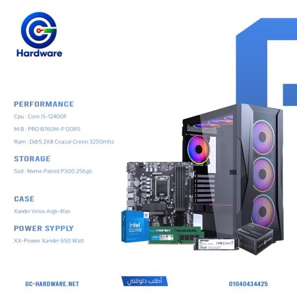 Intel Core i5-12400F 16GB RAM 256GB SSD B760 Desktop PC Build
